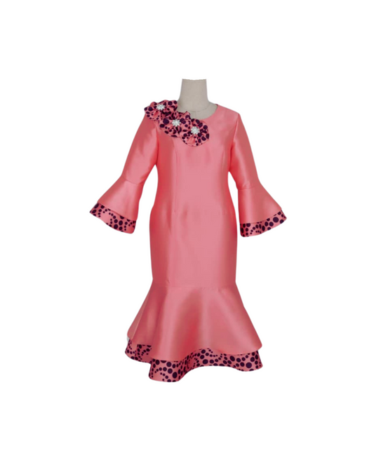Elegant twill mermaid church dress, women's formal Christian worship attire