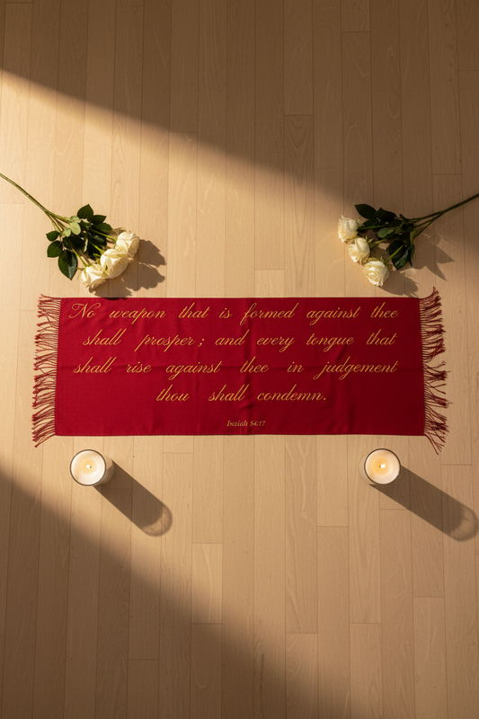 Red Scripture Shawl