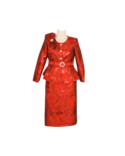 Women's brocade skirt suit for church, elegant two-piece Christian formal outfit