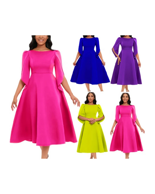 Elegant women's maxi dress for church, faith-inspired formal occasion wear