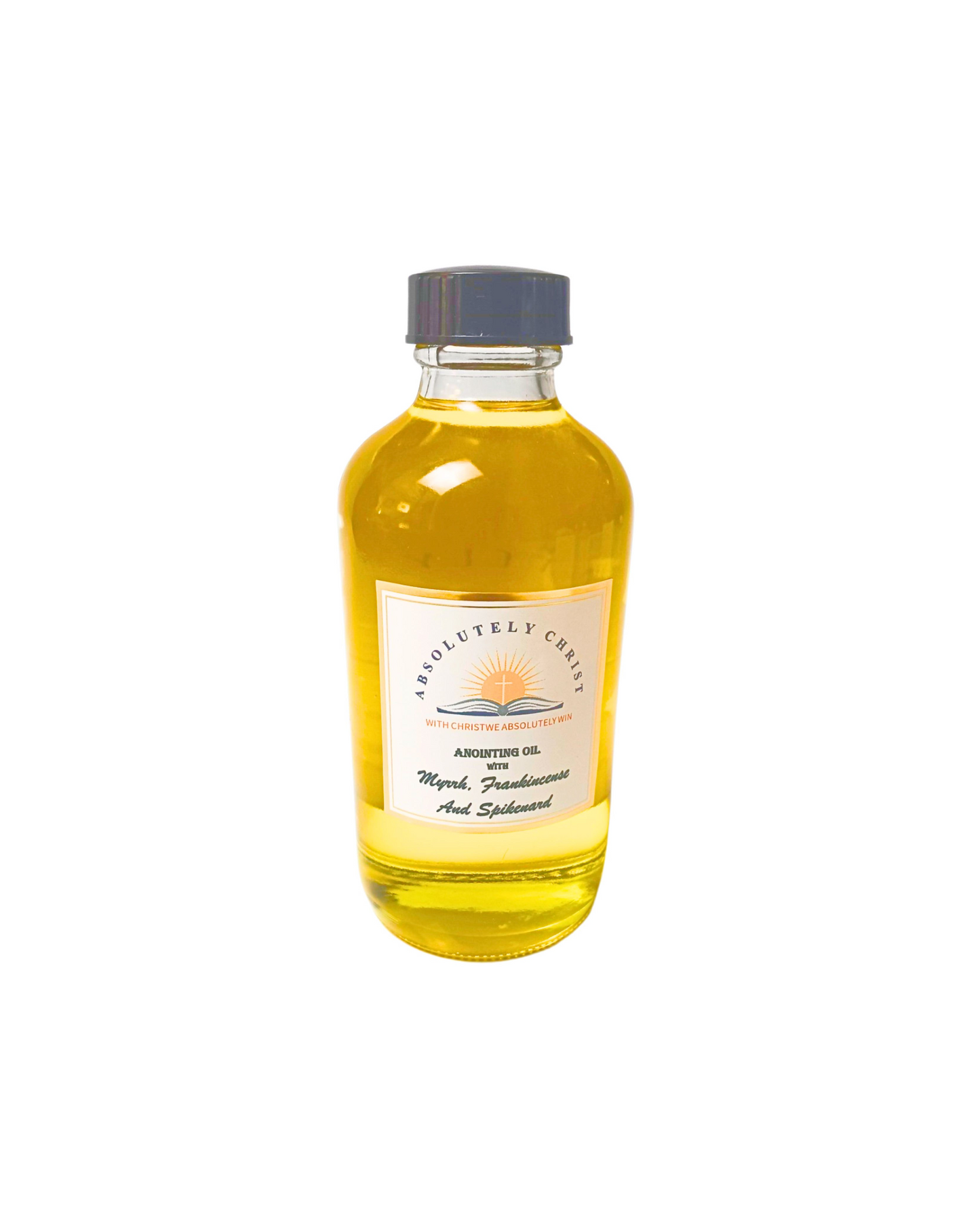 Christian anointing oil 8 oz bottle, faith-based prayer oil for anointing and intercession