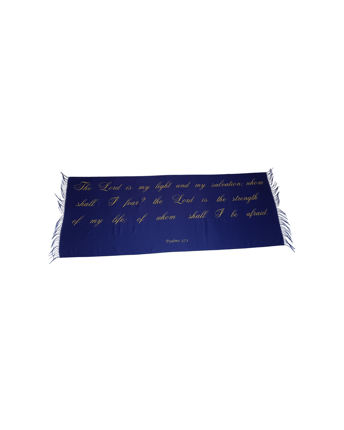 The Lord is My Light and My Salvation scripture shawl, Psalm 27:1 Christian prayer wrap