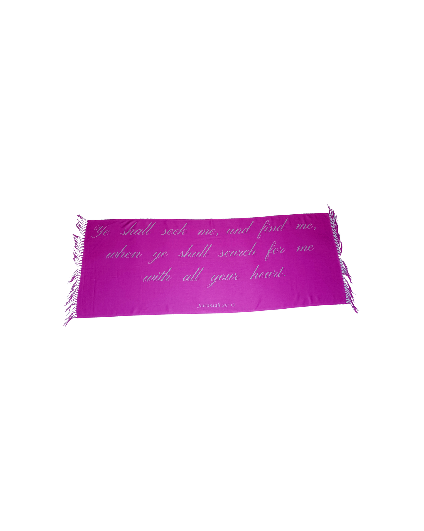 Ye Shall Seek Me and Find Me scripture shawl, Jeremiah 29:13 Christian faith wrap