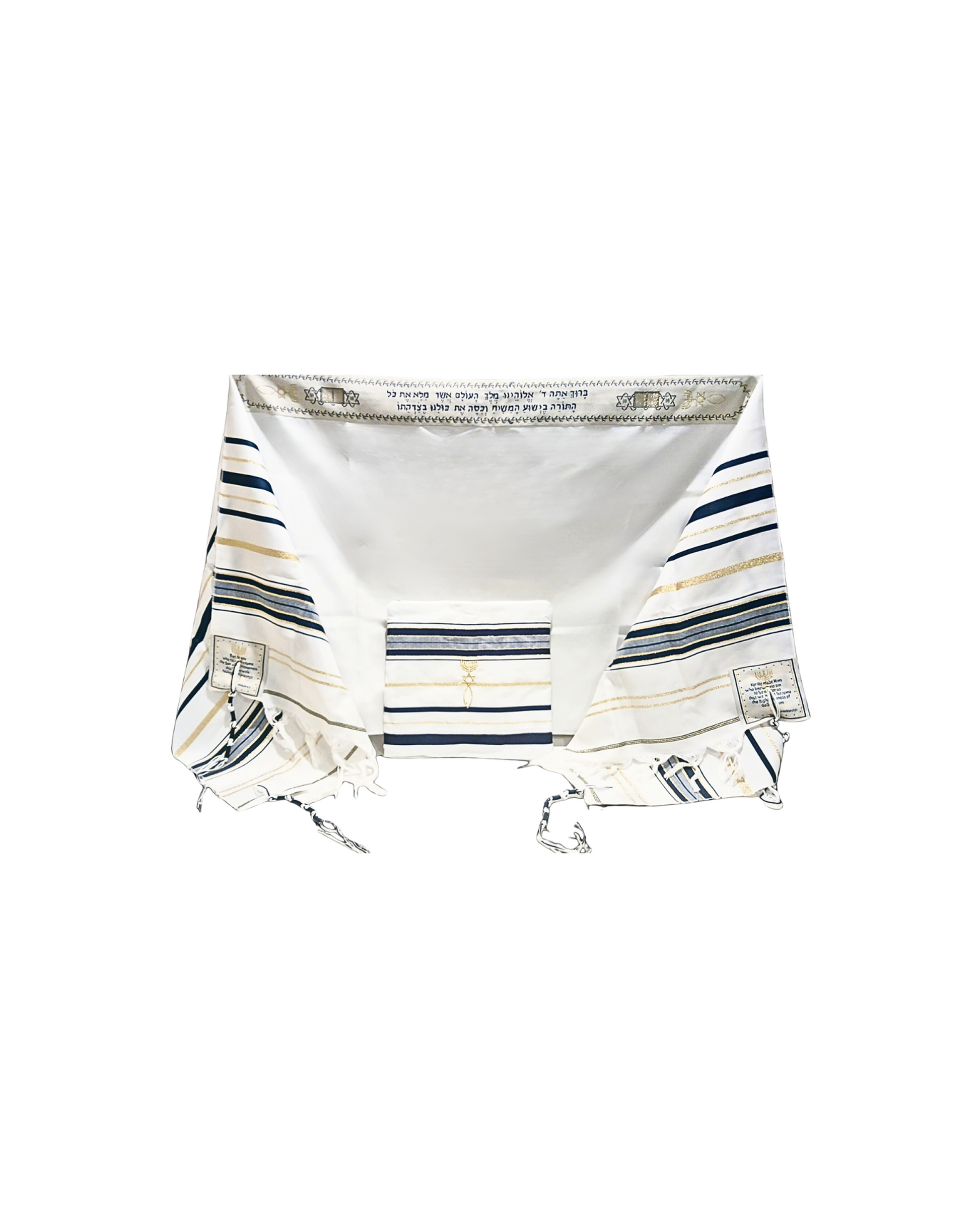 Christian prayer shawl with carrying bag, faith gift set for worship and devotion