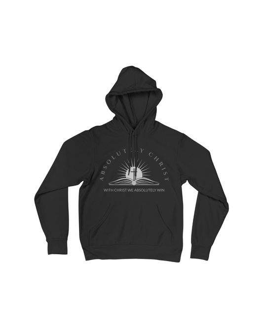 Absolutely Christ Christian fleece hoodie sweatshirt, faith-inspired casual wear
