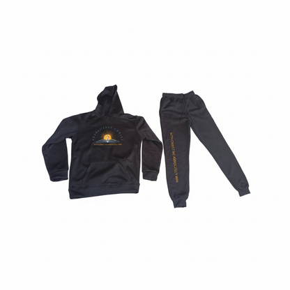 Black Tracksuit with Color Logo