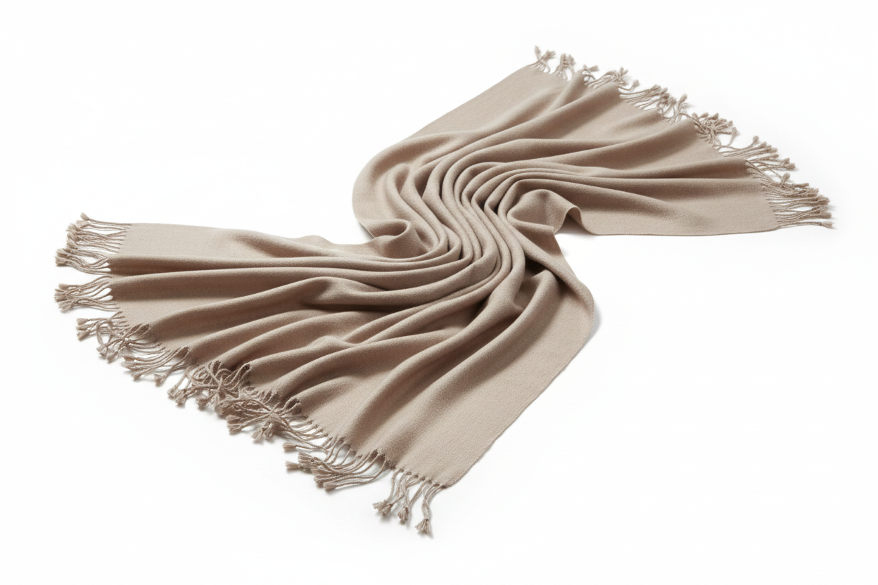 Pashmina shawl with fringes, soft wrap for worship ,faith gifting and for all occasions.