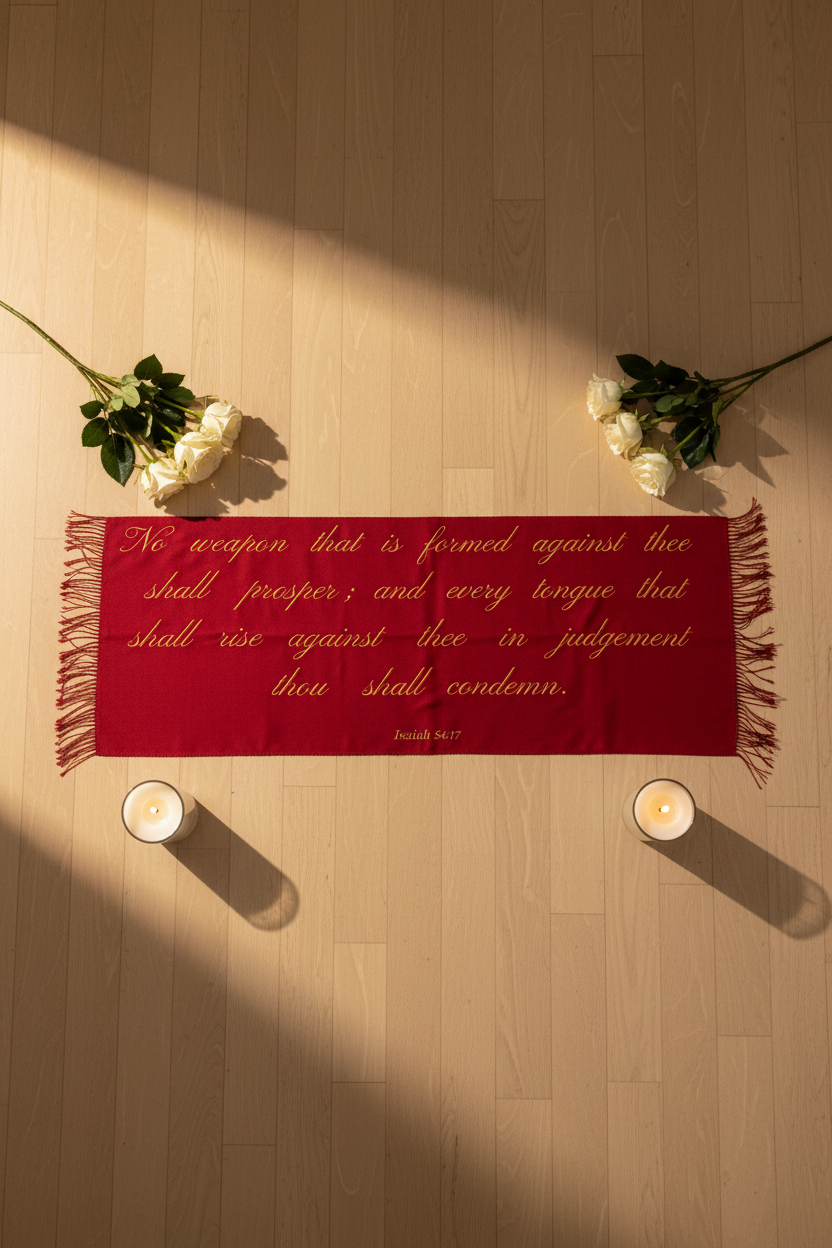 Red Scripture Shawl