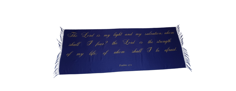 Scripture Shawl - The Lord is my light and my Salvation
